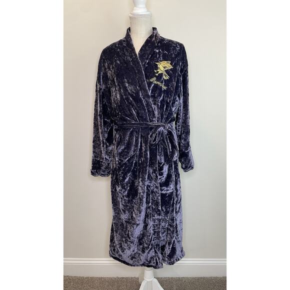 Harry Potter Pottery Barn Teen Velvet Ravenclaw Long Sleeve Robe L/XL Halloween - Picture 1 of 12